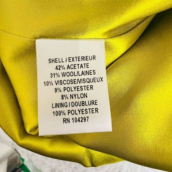 Milly Womens Black Metallic Sleeveless V-Neck Wool Shift Dress Size 4 - Picture 8 of 9